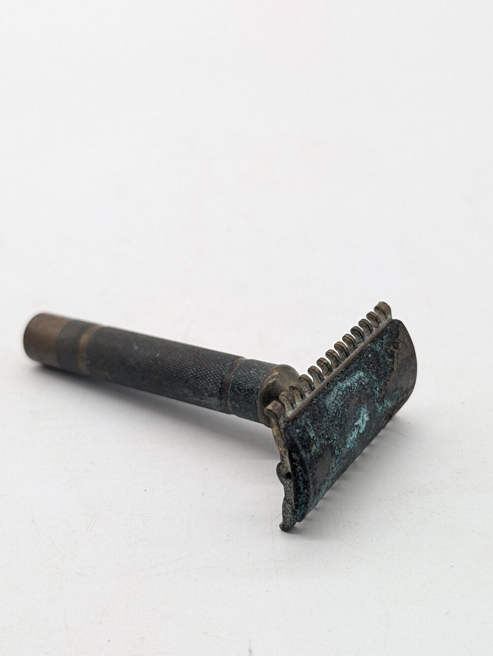 vintage 1930s Gillette "The NEW" Open Comb Safety Razor 3-Piece Bar Handle